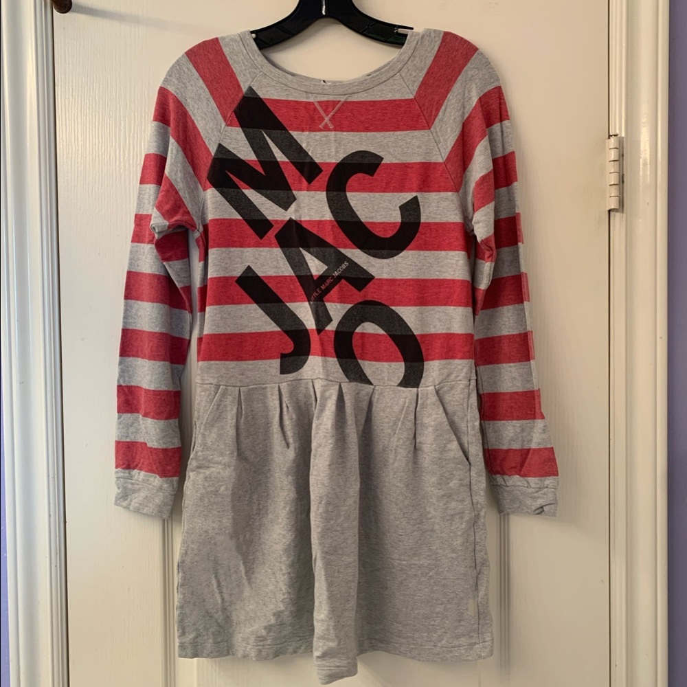 Little Marc Jacobs Girls Red Striped Dress